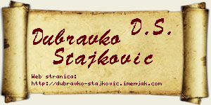 Dubravko Stajković vizit kartica